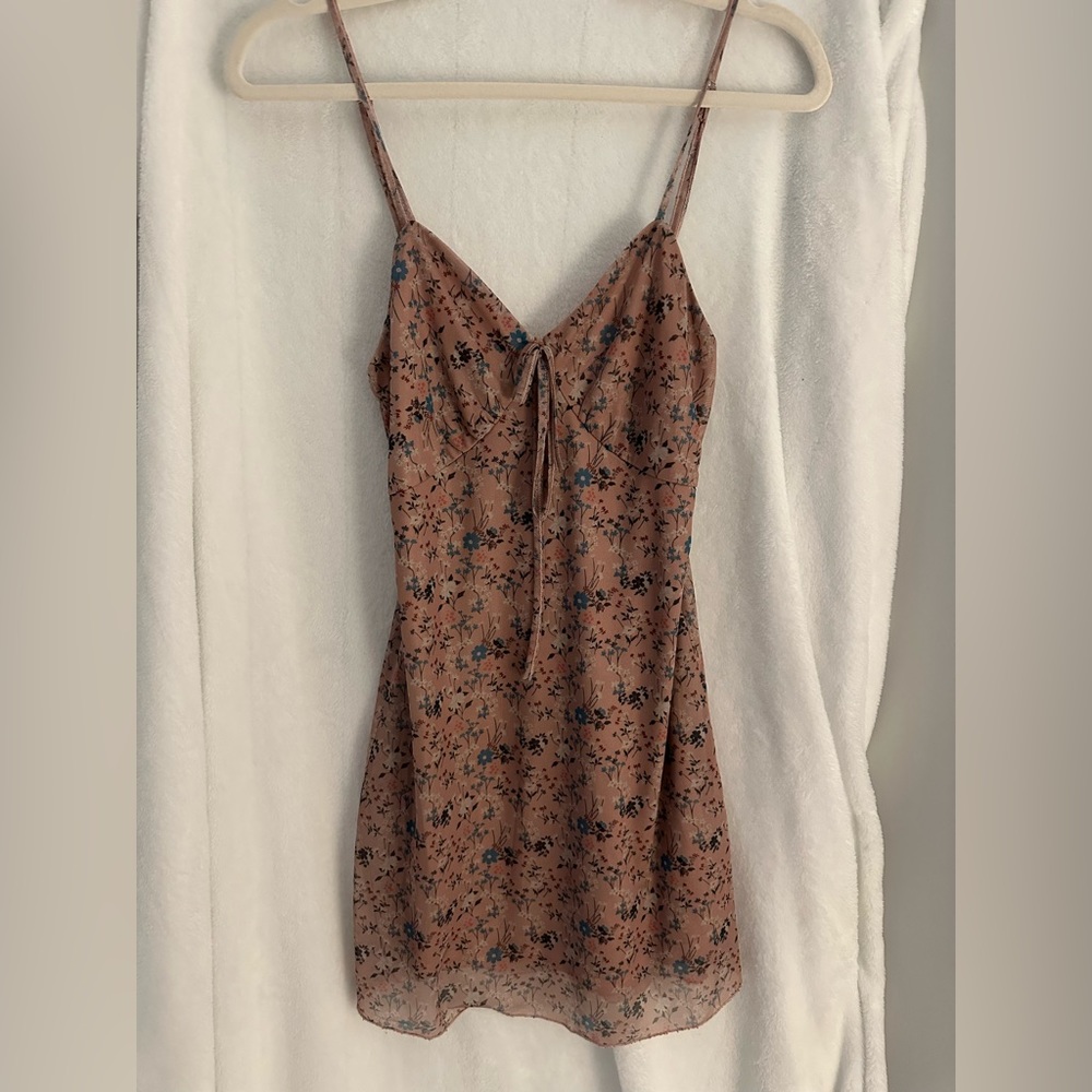 Pink Flowery Mini Dress